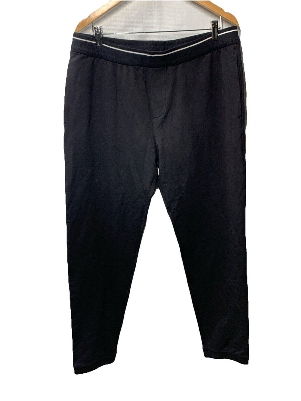 Armani Exchange Men's Drawstring Jogger Long Pants with Pocket, Black Size Large
